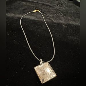 Silver pendant with necklace